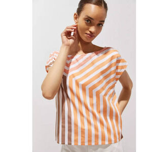 New Peter Som for Anthropologie Geo Striped Blouse $120 Medium